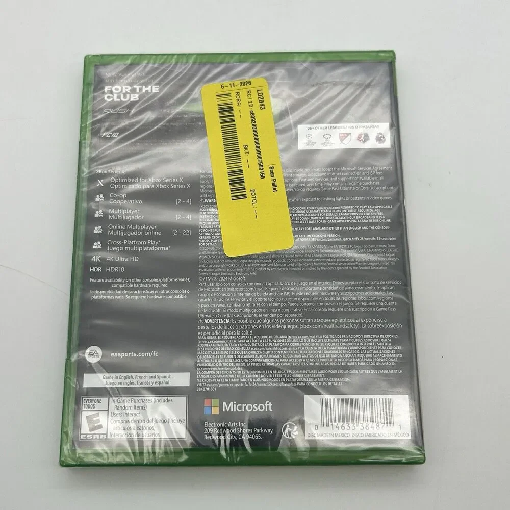 EA Sports FC 25 Xbox Series X Xbox One Brand New Sealed Soccer Game